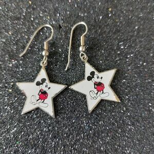 Vintage Mickey Mouse Enamel Earrings